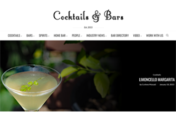 cocktailsandbars website
